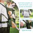 PetBonus Pet Front Dog Carrier Backpacks, Adjustable Pet Backpack, Legs Out Easy-fit Puppy Chest Carrier for Medium Small Dogs, Hands Free for Hiking, Cycling (Army Green, M)