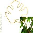 5PCS Monstera Plant Support, Uniquely Designed Plant Stem Support for Indoor Plants, Indoor Plant Trellis, Plant Lattice for Growth Accessories (7"×6.3", Gold)