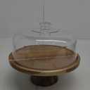Bellsal Acacia Wood Cake Stand with Clear Acrylic Lid Dome Cover, 12in Cake Plate with Dome, Cake Display Stand with Cover, Cake Holder for Baking Gifts, Birthday Kitchen Party, Wedding