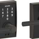 Schlage Touch Century Electronic Lock with Lever Handle, Touchscreen Keypad, Keyless Front Door Entry, Aged Bronze, FE695 CEN 716 BRW