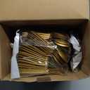 2026 Black and Gold New Years Eve Party Supplies Decorations, 350PCS Disposable Dinnerware Set w/Black Gold Dot Paper Plates Napkin Cup Plastic Forks Knives Spoon for Birthday Christmas Retirement