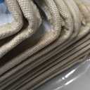 PURE ERA Bullnose Carpet Stair Treads Set Tape Free Non-Slip Indoor Stair Protectors Pet Friendly Rugs Covers Soft Skid Resistant Washable Reusable 9.5" x 30" (14 Pieces, Light Beige)