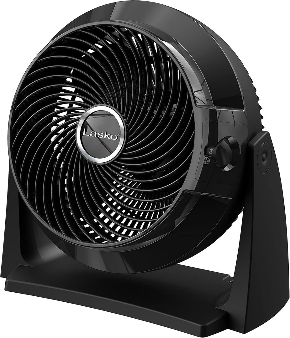 Lasko 3635 10-Inch Blades Air Flexor Floor or Wall Mount Fan, Black
