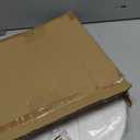 Defined Deco Round Tray for Home Decor, 12 in White Wood Circle with Shiny Gold Handle, Decorative Round Tray for Coffee Table, Kitchen, Living Room, Bedroom