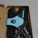 PoyPet No Pull Dog Harness, Reflective Comfortable Vest Harness with Front & Back 2 Leash Attachments and Easy Control Handle Adjustable Soft Padded Pet Vest for Large Dogs (Mint Blue, XL)