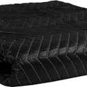 80"x72" Thick Moving Blanket, Heavy Duty Furniture Moving Pads, Quilted Packing Blankets, Black, 1 Count