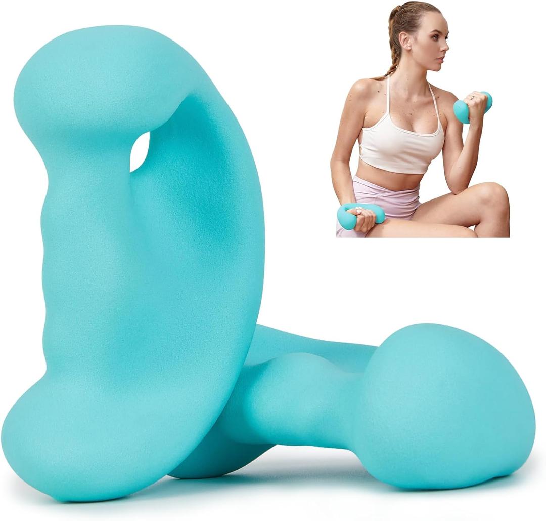 HXD-ERGO Ergonomic Dumbbells Weights Set-Hand Weights for Women at Home, Ear Dumbbells Weights for Pilates, Yoga, Jogging,StrengthTraining (4 LBS)