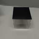 Clear Acrylic Simple Self-Assembly Display Box with Black Base, Removable Figures Toys Props Display Riser Stand, Cube Countertop Decorative Storage Box for Home Organization, 5x5x5Inch
