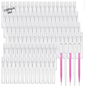 QTLCOHD 120 Pcs 5 ml Spray Bottle, Mini Sample Bottles Empty, Plastic Refillable Atomizer, Fine Mist Spray for Perfume, Essential Oil Portable Bottle for Travel