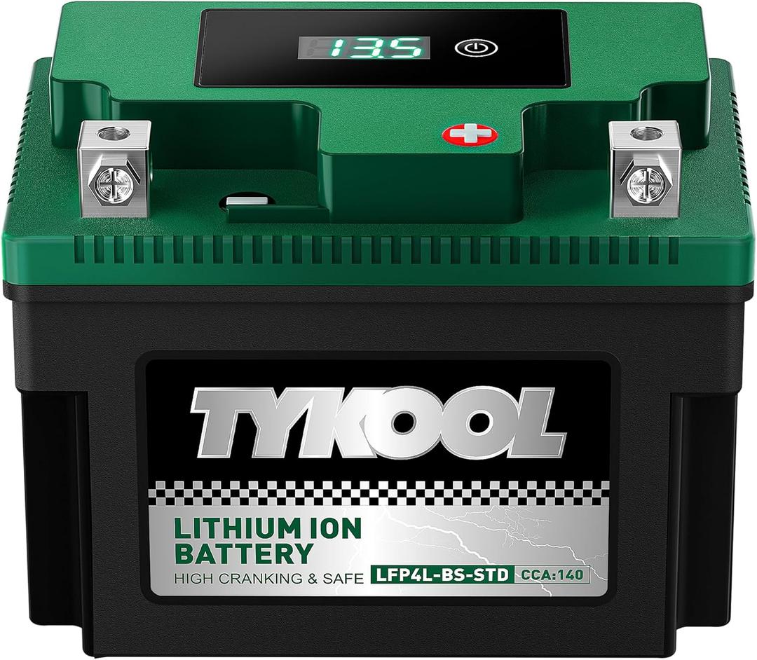 YTX4L-BS YTZ5S Lithium LiFePO4 Motorcycle Battery,2X Cranking Amps 140A,5X Longer Life,Fits for Scooter and Moped, Go kart, ATV,Dirt bikes,4 wheeler, hongda Grom,Snapper walk behind lawn mower