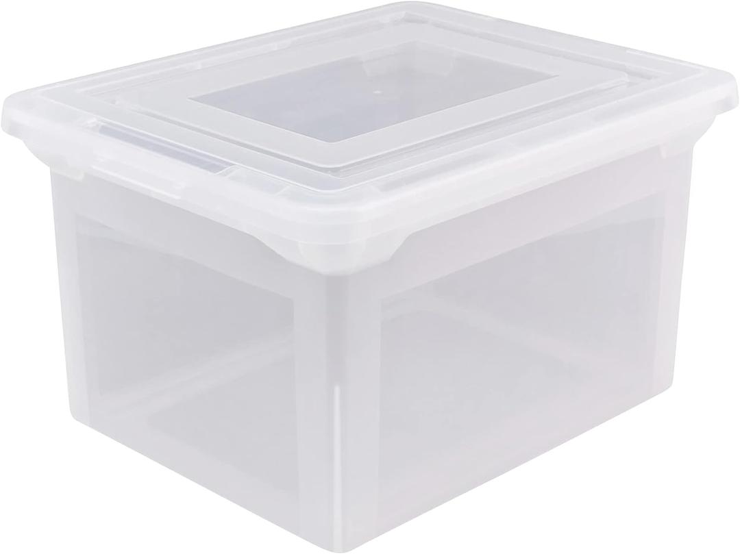 Office Depot Brand Letter And Legal File Tote, 18"L x 14 1/4"W x 10 7/8"H, Clear Office Depot Brand Letter And Legal File Tote, 18"L x 14 1/4"W x 10 7/8"H, Clear