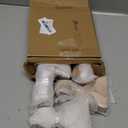 4 Sets Wood Curtain Rod Brackets and Curtain Rod Finals Kit 1.18-inch Diameter Screw on End Caps Brackets with Screws