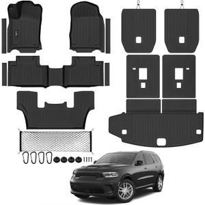 All Weather TPE Floor Mat Set for 2016-2026 Dodge Durango 6 Seats