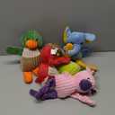 5 Pack Tough Dog Toys Stuffed Squeaky Dog Toys Assortment Plush Animal Dog Toy Value Bundle Puppy Pet Dog Toys for Small Medium Large Dogs