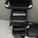 MR.SIGA 6 Piece Airtight Food Storage Container Set, BPA Free Kitchen Pantry Organization Canisters, One-handed Kitchen Storage Containers for Cereal, Spaghetti, Pasta, Black