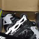 MammyGol Adult Inline Skates for Men Women, Blades Roller with Carbon Steel Bearings, TPR Brake, 3D Mesh, EVA Lining, PVC Upper | Adjustable Size Better Fit for Beginner Skating (XXL(Men9.5-12/Women10.5-13), Black)