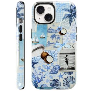 KANGHAR Magnetic Designed for iPhone 15 Case, Cute Blue Summer
