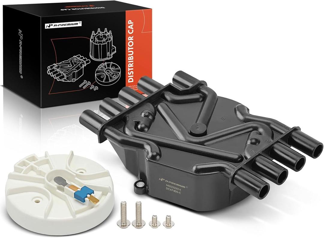 A-Premium Ignition Distributor Cap Compatible with GMC, Chevy & Cadillac Vehicles - V8 5.0L 5.7L 7.4L - Silverado, Tahoe, Savana, Yukou, Escalade, C/K Pickup, Jimmy, Sonora - 1996-2003