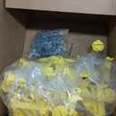 50 Pcs Tube Post Insulator, Electric Fence T Post Round Pipe Insulators for Electric Fence Wire for Chain Link Square or Round Tubing, Yellow