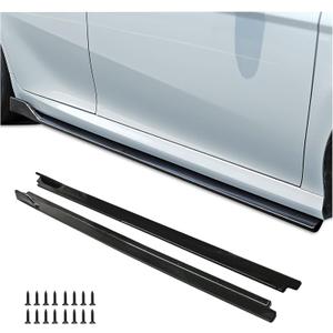 Car Side Skirts Extensions for Toyota Camry SE, XSE, LE, XLE 2018 2019 2020 2021 2022 2023 2024 2025, ABS Plastic, Exterior Accessories, Camry Accessories, 2 Pieces (Side Skirts-Glossy Black)