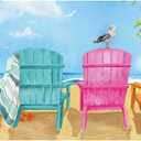 Evergreen Flag Sassafras Beach Chairs Interchangeable Entrance Doormat | Indoor and Outdoor | 22-inches x 10-inches | Non-Slip Backing | All-Season | Low Profile | Home Decor