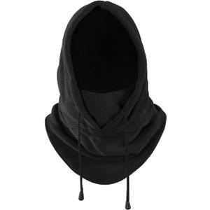 Balaclava Heavyweight Fleece Cold Weather Face and Neck Mask (Black)