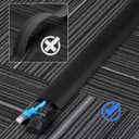 Floor Cord Cover 6ft, Maple Wood Cord Hider Floor Hide Extension Cords, Floor Cable Management Floor Cable Cover Wire Covers for Cords, Cable Protector Cord Cavity W0.6in x H0.32in