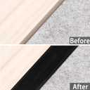 Trimold 3Pcs Aluminum T Molding Trim & Floor Transition Strips, Flat Divider Strip for Door Threshold and Joining Flooring Gaps of Laminate Planks Tile (4.2Ft x 0.8In, Brushed Black)