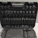 112PC Master Torx & Hex Bit Socket Set,1/4" 3/8" 1/2" Drive, S2 Steel, Impact AD Adapters, U-Joints, Extension Bars, Long Torx & Ball End Hex, SAE & Metric, Black Phosphate