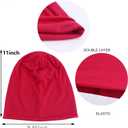 Tergy 12 Pieces Unisex Beanie Hats for Men Women Slouchy Beanie Hip-Hop Caps Ligh weight Soft Skull Caps for Chemo Sleep (Polyester, Multicolor)