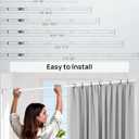 ALLZONE Shower Curtain Rod No Drill, 42-83 Inches, Heavy Duty Tension Curtain Rod, Rustproof Shower Rods for Bathroom, Adjustable Spring Tension Rods for Windows, White