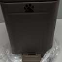 Dog Poop Trash Can Outside, 5L/1.3Gal Metal Dog Waste Trash Can with Lid, Foot Pedal, Pet Waste Container with 40 Bags, Poop Bucket with Lid Soft Close for Pet, Brown
