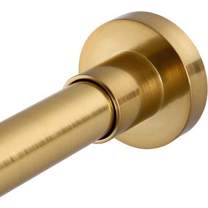 BRIOFOX Shower Curtain Rod Adjustable 32-75 Inch, Spring Tension Shower Rod No Drilling Non Slip, Gold