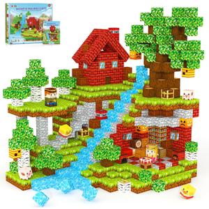 Magnetic Blocks Kids Games Building Toys for 3 4 5 6 7 8 9 10 11 12 Year Old Boys Girls, Magnetic Tiles Cubes STEM Sensory Toys for Toddler Travel Party Christmas Birthday Gifts