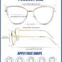 Blue Light Glasses, Stylish Anti Blue Light Blocking Glasses for Computer Reading, Gaming, TV, Phones (Transparent)