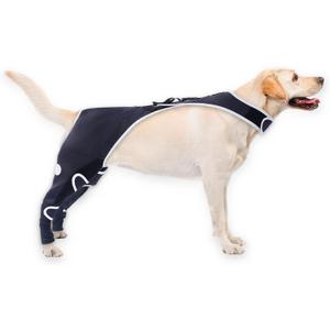 Dog Leg Sleeve for Dogs After Surgery, Breathable and Abrasion Resistant Rear Leg Sleeve, Reflective Material for Large Dogs Recovery Sleeve Anti Licking Wounds Rear Both Leg-L