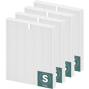 4 Pack C545 Replacement Filter S Compatible with Winix C545, B151, P150, 9300 Air Purifier Replacement for Winix S Filter Part 1712-0096-00 and 2522-0058-00 by Funmit