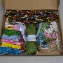 Syhood Crowns Making Kit, Make Your Own Flower Crown Wreath Headbands and Bracelets Craft Kit Hair Accessories Handmade DIY Floral Garland Presents for Girls (Paper Rose)