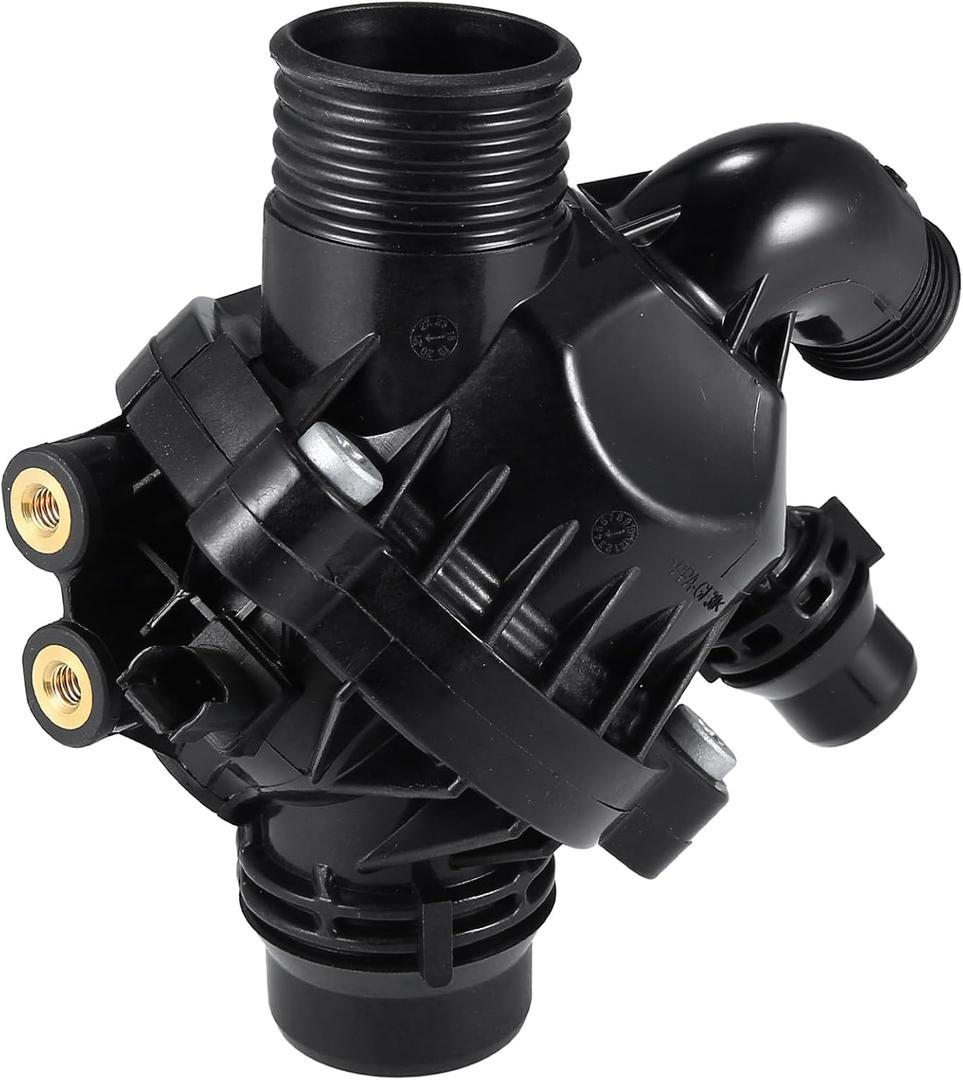 X AUTOHAUX Thermostat Housing Assembly 11537601158 Engine Coolant Thermostat Housing Assembly for BMW X1 X5 X6 135i 335i 2011 2012 2013