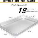 Commercial Quality Baking Sheet Pan Set, Natural Aluminum Cookie Sheet, Umite Chef Warp Resistant Baker's Half Sheet Pan, Large Thick Cookie Tray Pans for Baking, Roasting(2 Pack, 18X13In)