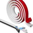 118" Cord Hider for Wall Mounted TV, Adhesive Cable Hider for Wall, Cord Covers Raceway Kit for Wires Hider, Flexible Silicone Cable Concealer for Home Office, W 1.08" H 0.6"