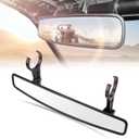 17" UTV Rear View Center Mirror, kemimoto UTV Race Mirror with 3/4 1.75" or 2" Clamps Compatible with 2021 Polaris RZR, Pioneer, Can Am Commander Maverick Talon 1000R 1000X