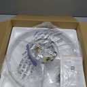 VOLISUN Low Profile Ceiling Fans with Lights and Remote, 19.7in Fandelier Ceiling Fan Flush Mount, 3000K-6500K Smart Bladeless LED Fan Light, White Modern Ceiling Fans with Lights for Bedroom