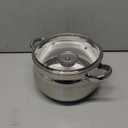 Daniks Classic 4 Quart Stainless Steel Stock Pot with Glass Lid, Tri-Ply Bottom for Even Heating, Induction Compatible, Dishwasher Safe