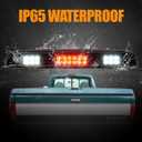 Third 3rd Brake Light LED for 1992-1997 Ford F150 F250 F350 Bronco, High Mount Rear Brake Lights Assembly, Waterproof Center Cab Lamp Stop Light