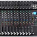 Depusheng DT12 Studio Audio Mixer 12-Channel DJ Sound Controller Interface w/USB Drive for Computer Recording Input, XLR Microphone Jack, 48V Power, RCA Input/Output for Professional and Beginners