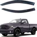 IG Window Visor for 2009-2018 RAM 1500 Standard Cab, 1500 (Classic Body) 2019-2023, RAM 2500 3500 2010-2024, Rain Guard Tape-On Side Vent Window Deflector (Standard Cab Only)