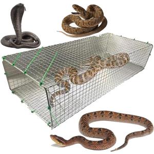 Snake Trap Cage Trap Catches and Release All Kinds of Snakes Large Cage for Dual Entrance Snake Trap