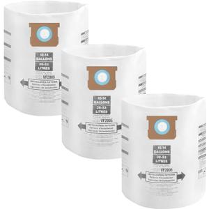 3 Pack Shop Vac 10-14 Gallon Bags. ALYYDBG Type F 90662 9066200 9066233, Type I 90672 9067200 9067233, VF2005, CMXZVBE3877, CMXZVBE38768 Disposable Dust Bags