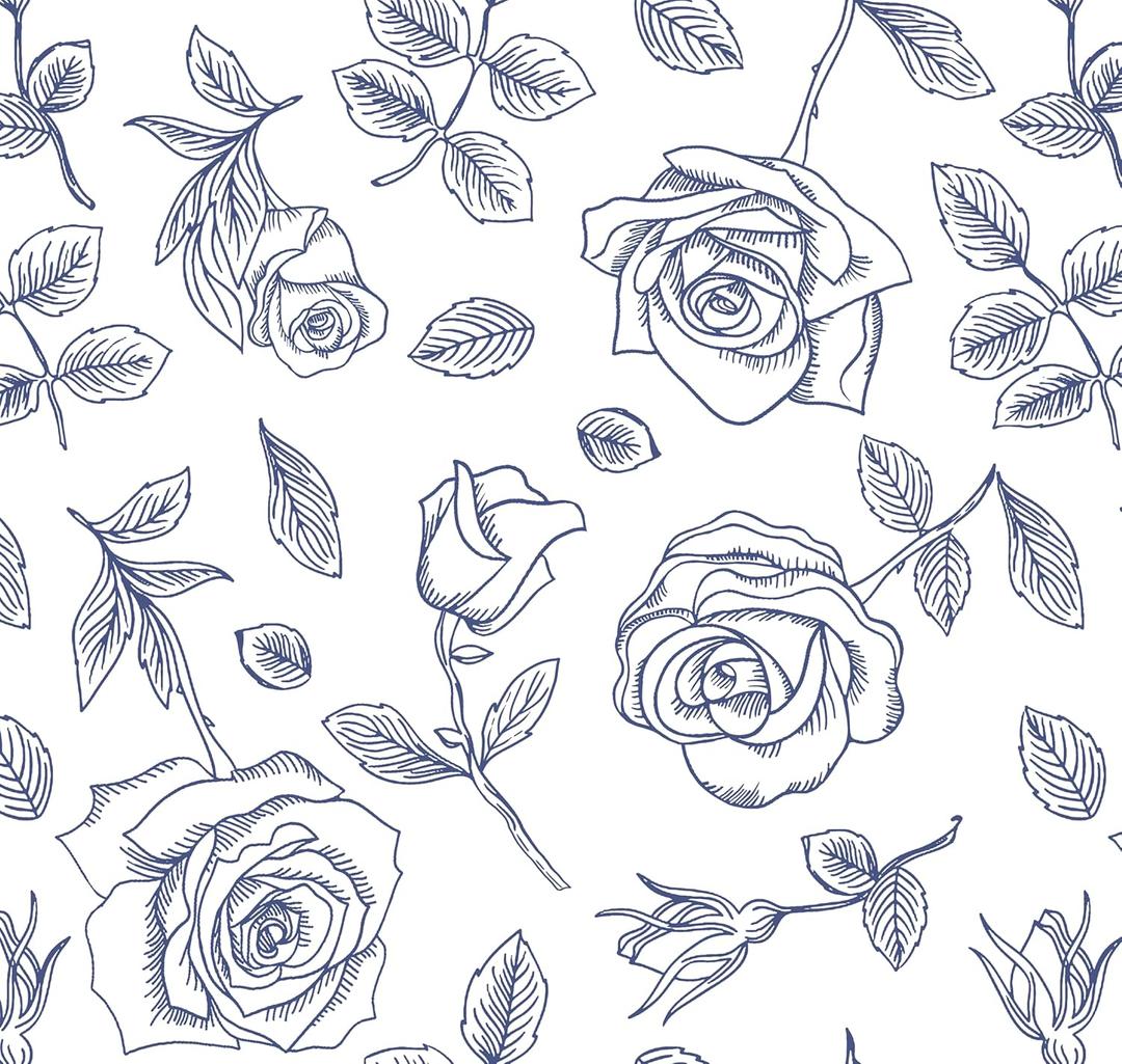 2 x Timeet 17.7In 78.7In Peel and Stick Wallpaper, Blue and White Floral Peel and Stick Wallpaper Boho Contact Paper Removable Self Adhesive Bedroom Cabinet Mural Wall Decor Vinyl Roll